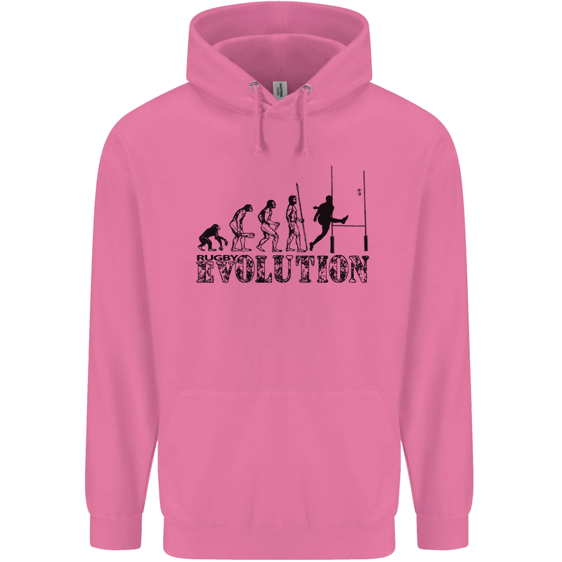 Evolution of Rugby Player Union Funny Mens 80% Cotton Hoodie Azelea