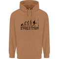 Evolution of Rugby Player Union Funny Mens 80% Cotton Hoodie Caramel Latte