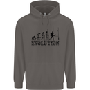 Evolution of Rugby Player Union Funny Mens 80% Cotton Hoodie Charcoal