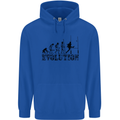 Evolution of Rugby Player Union Funny Mens 80% Cotton Hoodie Royal Blue