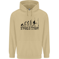 Evolution of Rugby Player Union Funny Mens 80% Cotton Hoodie Sand