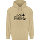 Evolution of Rugby Player Union Funny Mens 80% Cotton Hoodie Sand