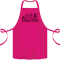 Evolution of a Cricketer Cricket Funny Cotton Apron 100% Organic Pink