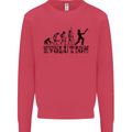 Evolution of a Cricketer Cricket Funny Kids Sweatshirt Jumper Heliconia