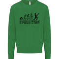 Evolution of a Cricketer Cricket Funny Kids Sweatshirt Jumper Irish Green