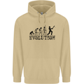 Evolution of a Cricketer Cricket Funny Mens 80% Cotton Hoodie Sand