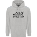 Evolution of a Cricketer Cricket Funny Mens 80% Cotton Hoodie Sports Grey