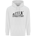 Evolution of a Cricketer Cricket Funny Mens 80% Cotton Hoodie White