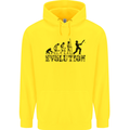 Evolution of a Cricketer Cricket Funny Mens 80% Cotton Hoodie Yellow