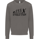Evolution of a Cricketer Cricket Funny Mens Sweatshirt Jumper Charcoal