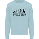 Evolution of a Cricketer Cricket Funny Mens Sweatshirt Jumper Light Blue