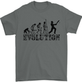 Evolution of a Cricketer Cricket Funny Mens T-Shirt Cotton Gildan Charcoal
