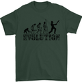 Evolution of a Cricketer Cricket Funny Mens T-Shirt Cotton Gildan Forest Green