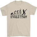 Evolution of a Cricketer Cricket Funny Mens T-Shirt Cotton Gildan Sand