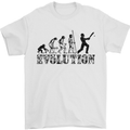 Evolution of a Cricketer Cricket Funny Mens T-Shirt Cotton Gildan White