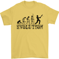 Evolution of a Cricketer Cricket Funny Mens T-Shirt Cotton Gildan Yellow
