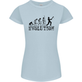 Evolution of a Cricketer Cricket Funny Womens Petite Cut T-Shirt Light Blue
