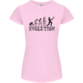 Evolution of a Cricketer Cricket Funny Womens Petite Cut T-Shirt Light Pink