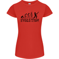 Evolution of a Cricketer Cricket Funny Womens Petite Cut T-Shirt Red