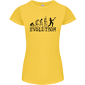Evolution of a Cricketer Cricket Funny Womens Petite Cut T-Shirt Yellow