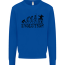 Evolution of a DJ Music DJing Vinyl Decks Mens Sweatshirt Jumper Royal Blue