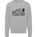 Evolution of a DJ Music DJing Vinyl Decks Mens Sweatshirt Jumper Sports Grey