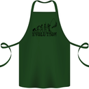 Evolution of a Fisherman Funny Fisherman Cotton Apron 100% Organic Forest Green