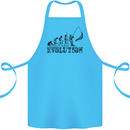 Evolution of a Fisherman Funny Fisherman Cotton Apron 100% Organic Turquoise