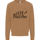 Evolution of a Fisherman Funny Fisherman Mens Sweatshirt Jumper Caramel Latte