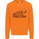 Evolution of a Fisherman Funny Fisherman Mens Sweatshirt Jumper Orange
