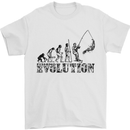 Evolution of a Fisherman Funny Fisherman Mens T-Shirt Cotton Gildan White