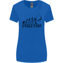 Evolution of a Fisherman Funny Fisherman Womens Wider Cut T-Shirt Royal Blue