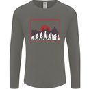 Evolution of a Gamer Gaming Video Games Mens Long Sleeve T-Shirt Charcoal