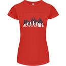 Evolution of a Gamer Gaming Video Games Womens Petite Cut T-Shirt Red