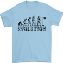 Evolution of a Golfer Funny Golf Golfing Mens T-Shirt Cotton Gildan Light Blue