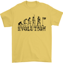 Evolution of a Golfer Funny Golf Golfing Mens T-Shirt Cotton Gildan Yellow