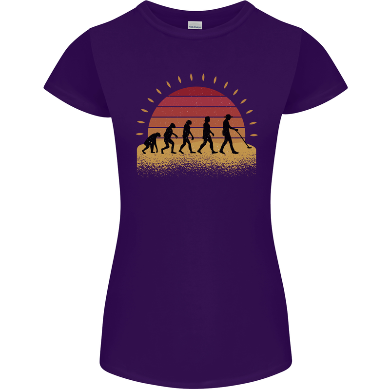 Evolution of a Metal Detector Detecting Womens Petite Cut T-Shirt Purple