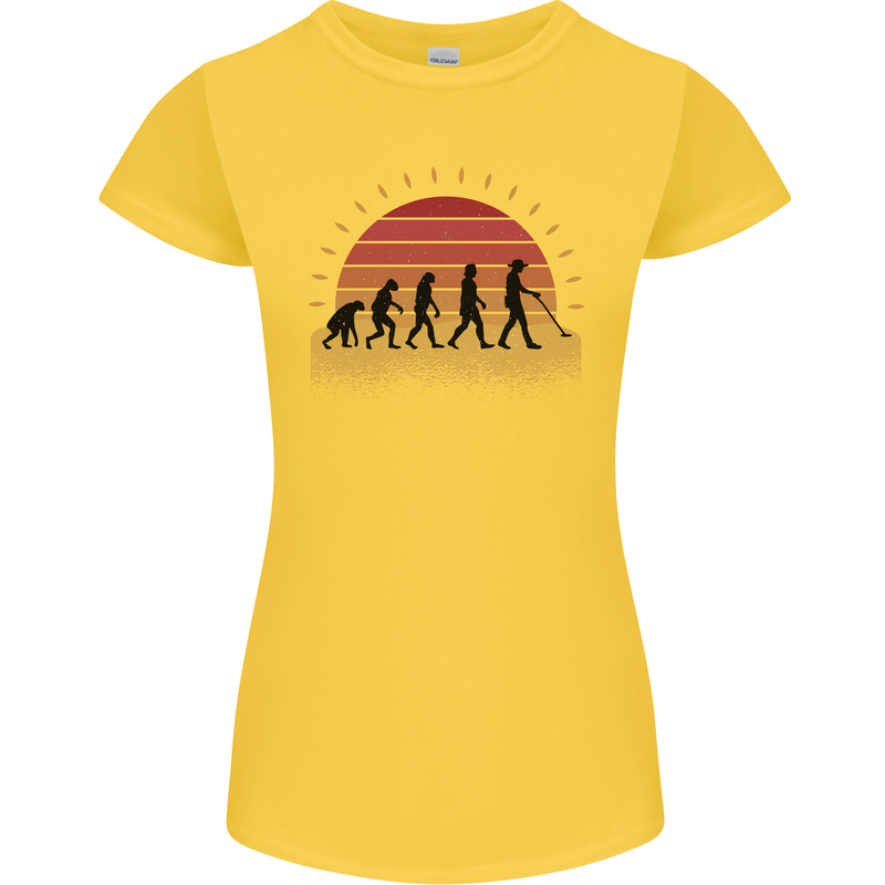 Evolution of a Metal Detector Detecting Womens Petite Cut T-Shirt Yellow