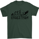 Evolution of a Scuba Diver Diving Funny Mens T-Shirt Cotton Gildan Forest Green
