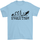 Evolution of a Scuba Diver Diving Funny Mens T-Shirt Cotton Gildan Light Blue