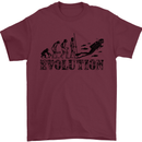 Evolution of a Scuba Diver Diving Funny Mens T-Shirt Cotton Gildan Maroon