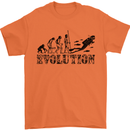 Evolution of a Scuba Diver Diving Funny Mens T-Shirt Cotton Gildan Orange