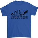 Evolution of a Scuba Diver Diving Funny Mens T-Shirt Cotton Gildan Royal Blue