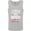 Excuses Calories Gym Training Top Funny Mens Vest Tank Top Sports Grey