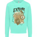 Explore Travel Orienteering Mountaineering Kids Sweatshirt Jumper Peppermint