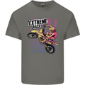 Extreme Race Motocross Dirt Bike Motorbike Kids T-Shirt Childrens Charcoal