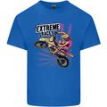Extreme Race Motocross Dirt Bike Motorbike Kids T-Shirt Childrens Royal Blue