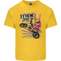 Extreme Race Motocross Dirt Bike Motorbike Kids T-Shirt Childrens Yellow