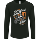 Extreme Sports BMX Rider Cycling Mens Long Sleeve T-Shirt Black