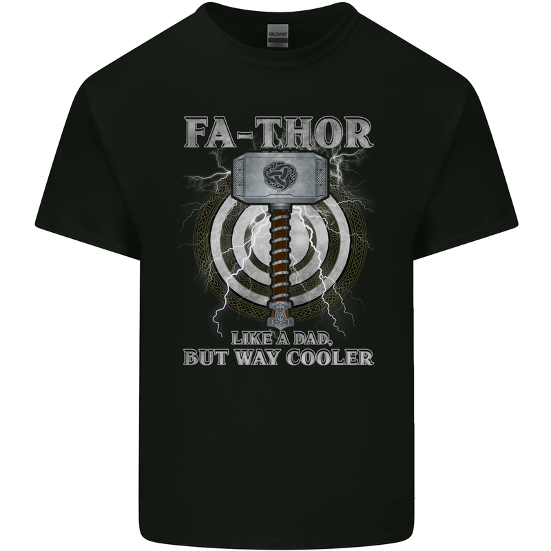 FA-THOR Funny Fathers Day Thor Dad Mens Cotton T-Shirt Tee Top Black